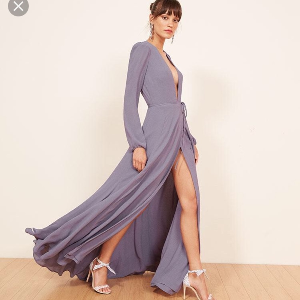 Reformation S/O Milan Dress in Lavender S